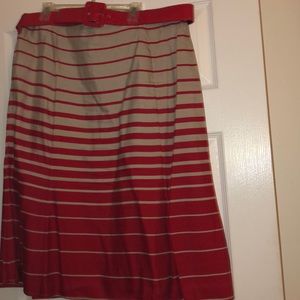 Red and Tan skirt